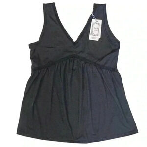 Coeur De Vague Black Tank Sleeveless Top Size Medium